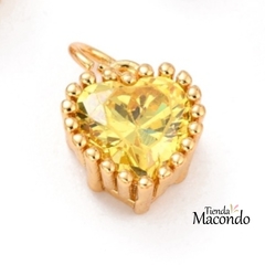 CORAZON 1 ENCHAPADO ZIRCONIA AMARILLO
