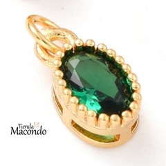 OVALO ZIRCONIA ENCHAPADO VERDE - comprar online
