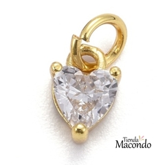 CORAZON 4 ENCHAPADO CUBIC ZIRCONIA TRASLUCIDO