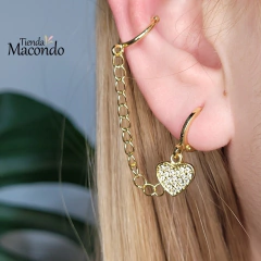 BRISURA CORAZON HELIX ENCHAPADA (1 UNIDAD)