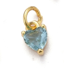 CORAZON 4 ENCHAPADO CUBIC ZIRCONIA CIELO