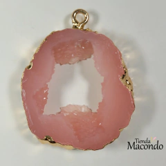 RODAJA PIEDRA DRUZY AGATA ROSA (1 UNIDAD)