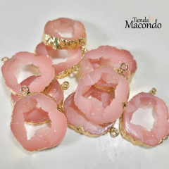 RODAJA PIEDRA DRUZY AGATA ROSA (1 UNIDAD) - comprar online