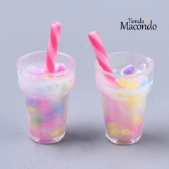 VASO REFRESCO MULTICOLOR RESINA (1 UNIDAD)