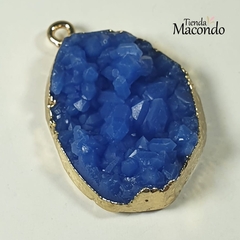 MEDALLON PIEDRA DRUZY AZUL (1 UNIDAD)