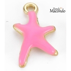 ESTRELLA MAR ESMALTADA ROSA (1 UNIDAD)