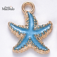 ESTRELLA DE MAR ESMALTADA CELESTE (1 UNIDAD)