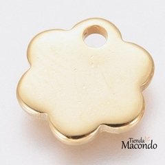 FLOR ACERO DORADO 10x10 (1 unidad)
