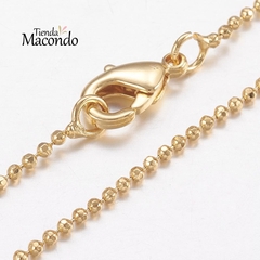 COLLAR BOLITAS CARMELA CON CIERRE ENCHAPADA