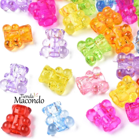 10 OSOS GUMMY PASANTES AGUJERO GRANDE (10 Unidades)