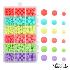 PERLAS ACRILICO FLUORESCENTES (1 CAJA) - comprar online