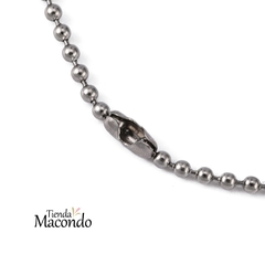 COLLAR ACERO BOLITAS CON CIERRE en internet