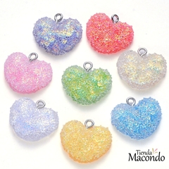 CORAZON PAILLETTE RESINA (1 UNIDAD)