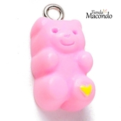 OSO RESINA CORAZON FUCSIA (1 UNIDAD)