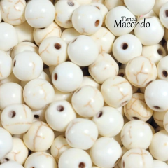 BOLITAS 6 DE TURQUESA SINTETICA NATURAL (10 UNIDADES)