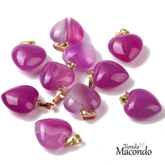 CORAZON AGATA NATURAL MAGENTA (1 UNIDAD) en internet