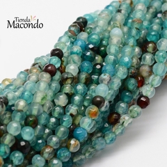 TIRA AGATA FACETADA CARIBE 4 mm (1 Tira)