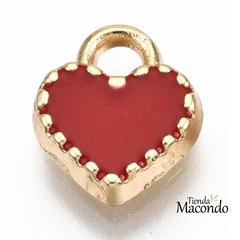 HEART CHICO ROJO ESMALTADO (1 UNIDAD)