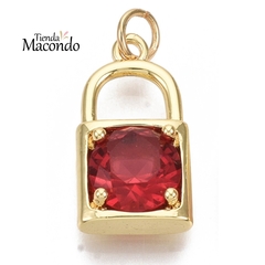 CANDADO ENCHAPADO MAXI ROJO