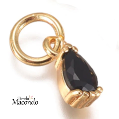 GOTITA ENCHAPADA CIRCONIA NEGRO