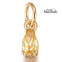 GOTITA ENCHAPADA CIRCONIA AMARILLO