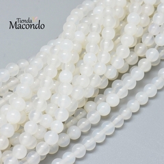 TIRA AGATA BLANCA NATURAL 4 mm (1 Tira)