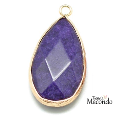 GOTA XL PIEDRA JADE NATURAL AZUL VIOLACEO (1 UNIDAD) - comprar online