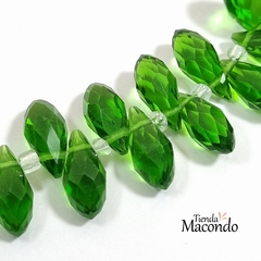 CRISTAL LAGRIMA 12x6mm (1 TIRA) Esmeralda