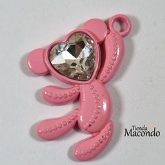 OSO CARA STRASS ROSA INTENSO (1 UNIDAD)
