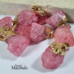 DIJE PEPITA CUARZO NATURAL ROSA INTENSO (1 UNIDAD)