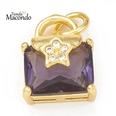 CARTERA ENCHAPADA VIOLETA (1 UNIDAD)