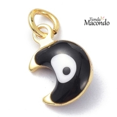 LUNITA CON OJO ENCHAPADO NEGRO