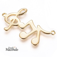 NOTAS MUSICALES ENCHAPADAS CONECTORAS (1 UNIDAD)