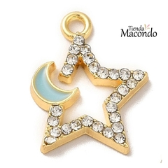 ESTRELLA CON LUNA STR CELESTE D (1 Unidad)