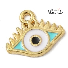 OJO CELESTE ESMALTADO (1 UNIDAD)