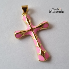 CRUZ ENCHAPADA GRANDE ROSA (1 UNIDAD) - comprar online