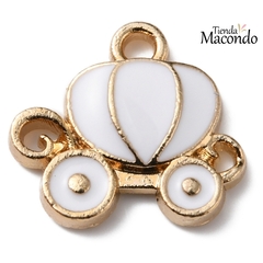 CARROZA PRINCESA ESMALTADA BLANCA (1 UNIDAD)