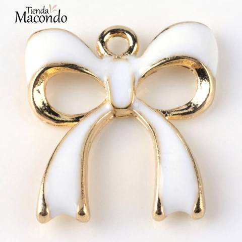 4 MOÑOS COQUETTE ESMALTADO BLANCO (4 UNIDADES)