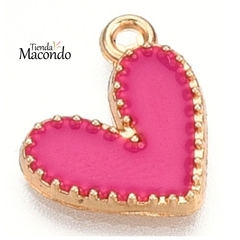 CORAZON ALE ESMALTADO FUCSIA (1 UNIDAD)