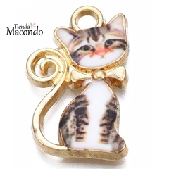 GATITO MOÑO ESMALTADO (1 UNIDAD)