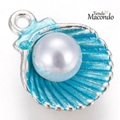 SHELL ESMALTADA PL CELESTE (1 UNIDAD)