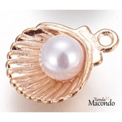 SHELL ESMALTADA DORADO (1 UNIDAD)