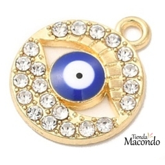OJO ESMALTADO Y ESTRAS AZUL (1 UNIDAD)