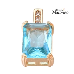 CIRCONIA RECTANGULO ENCHAPADO CIELO