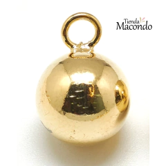 DIJE BOLITA 11 mm ENCHAPADA (1 UNIDAD)