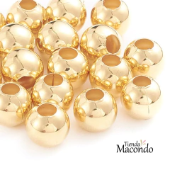 BOLITAS SEPARADOR ACERO DORADAS 8mm (1 Unidad)
