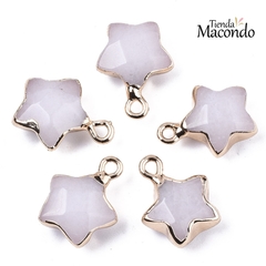ESTRELLA PIEDRA JADE NATURAL BLANCO (1 UNIDAD)