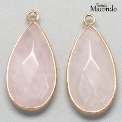 GOTA XL PIEDRA CUARZO NATURAL ROSA (1 UNIDAD)