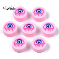 OJO ROSADO FIMO (10 Unidades)