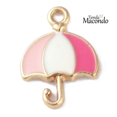 PARAGUAS ROSA ESMALTADO (1 UNIDAD)